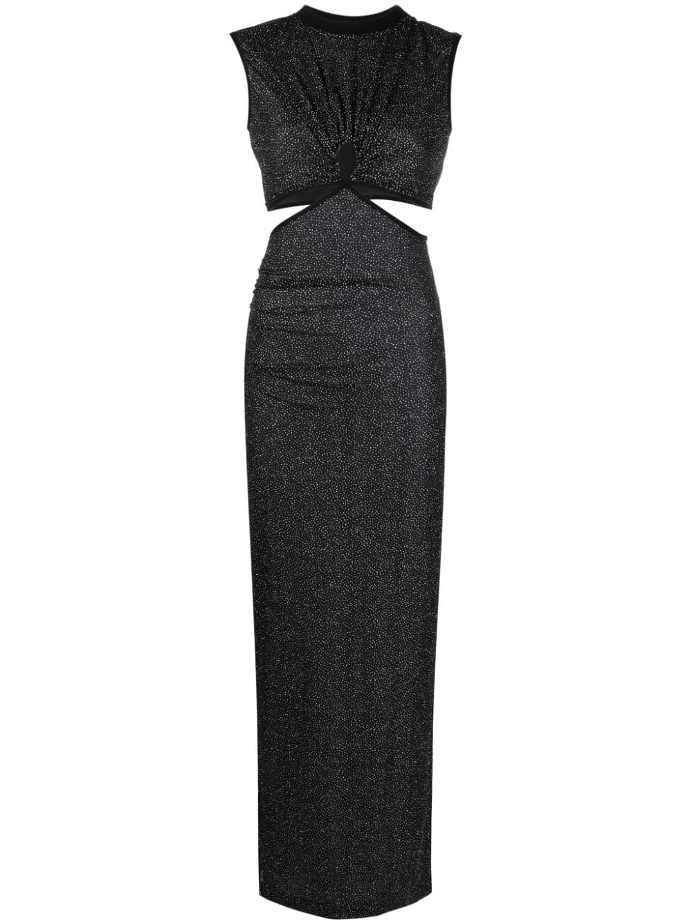 Shop Nensi Dojaka Sleeveless Cut-out Maxi Dress In Black
