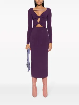 Robe Femme Altuzarra Grise En Stretch - Col V Profond & Manches Longues - Taille 2 - Occasion Excellent état