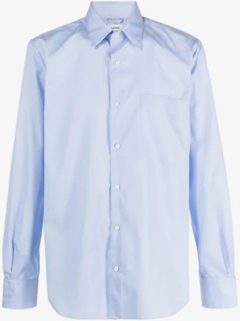 ASPESI chemise en coton à poche poitrine