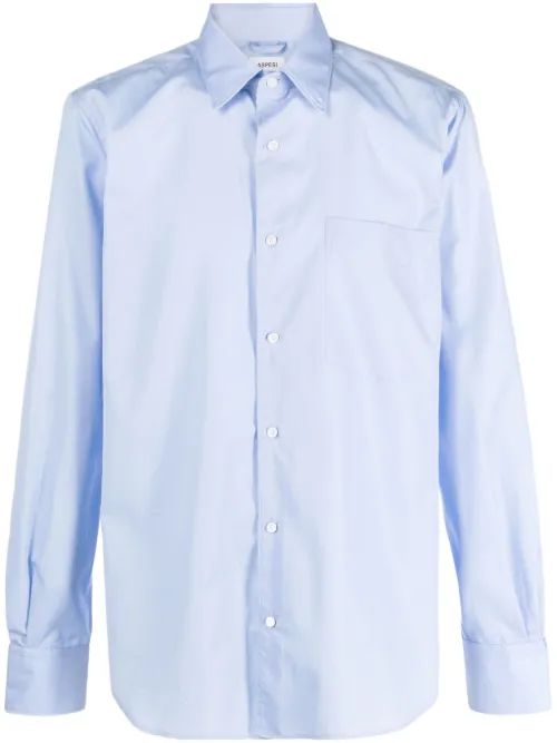 Chemise en coton à poche poitrine - ASPESI - Modalova