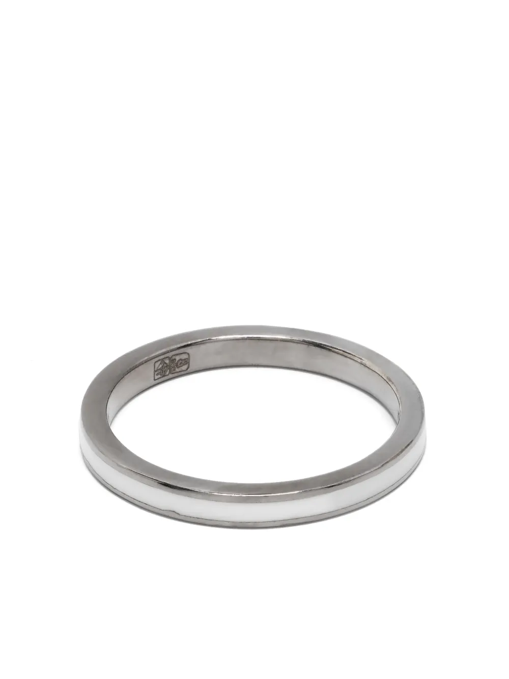 Anil Arjandas anillo con detalle esmaltado | blanco | Image 1