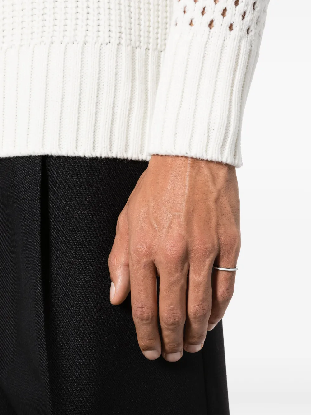 Anil Arjandas anillo con detalle esmaltado | Hombre | Image 2