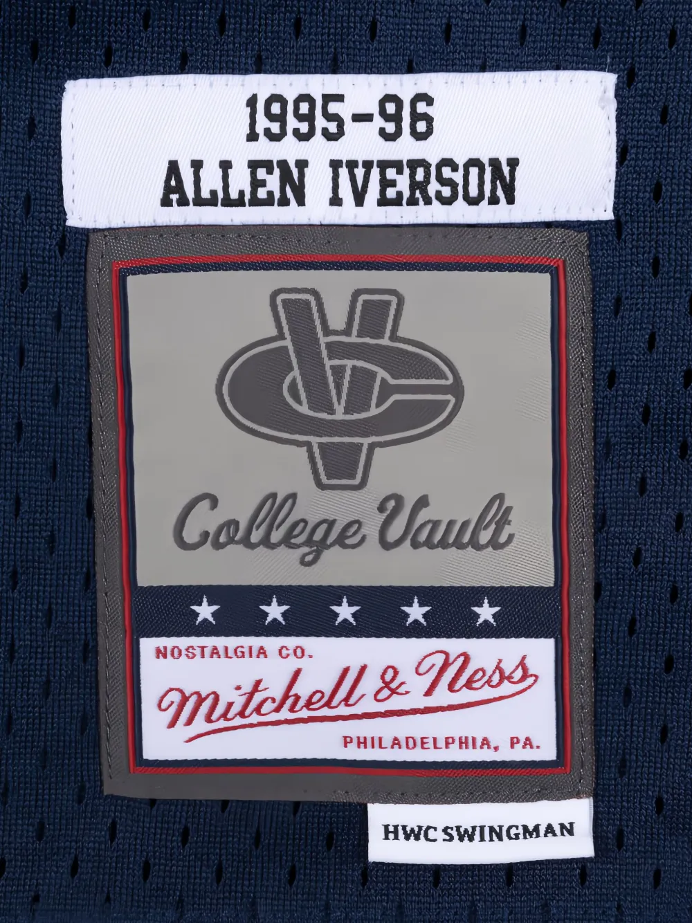 Mitchell & Ness Georgetown 1995-96 Iverson Jersey In Blue