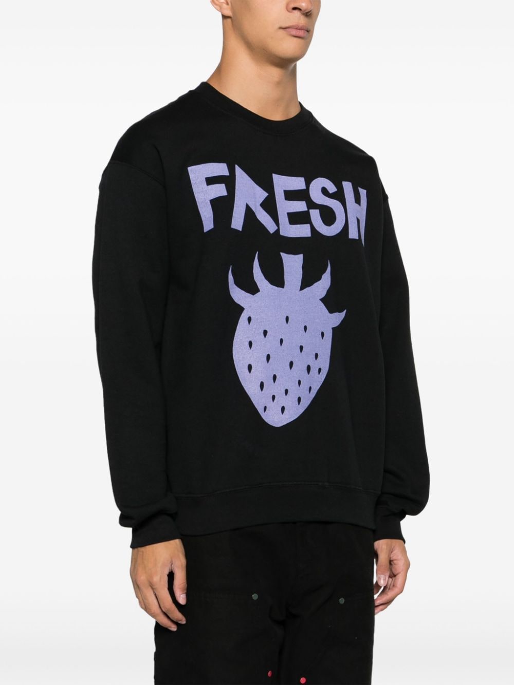 Shop Westfall Graphic-print Cotton-blend Sweatshirt In Black