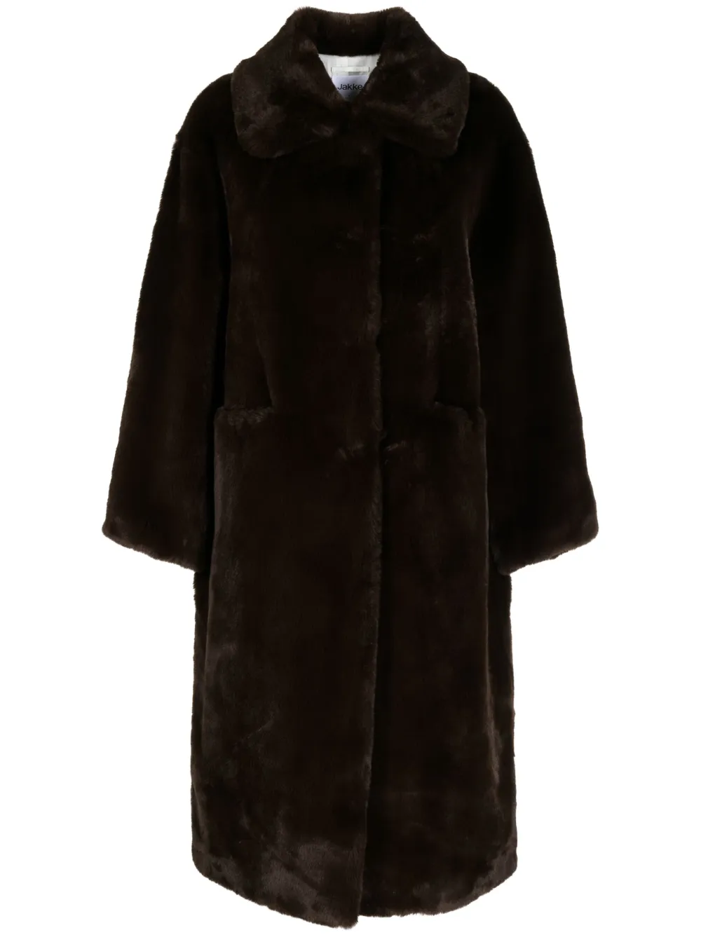 Jakke Kelly mantel met oversized kraag Bruin