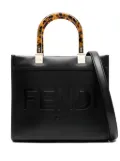 FENDI small Sunshine leather tote bag - Black