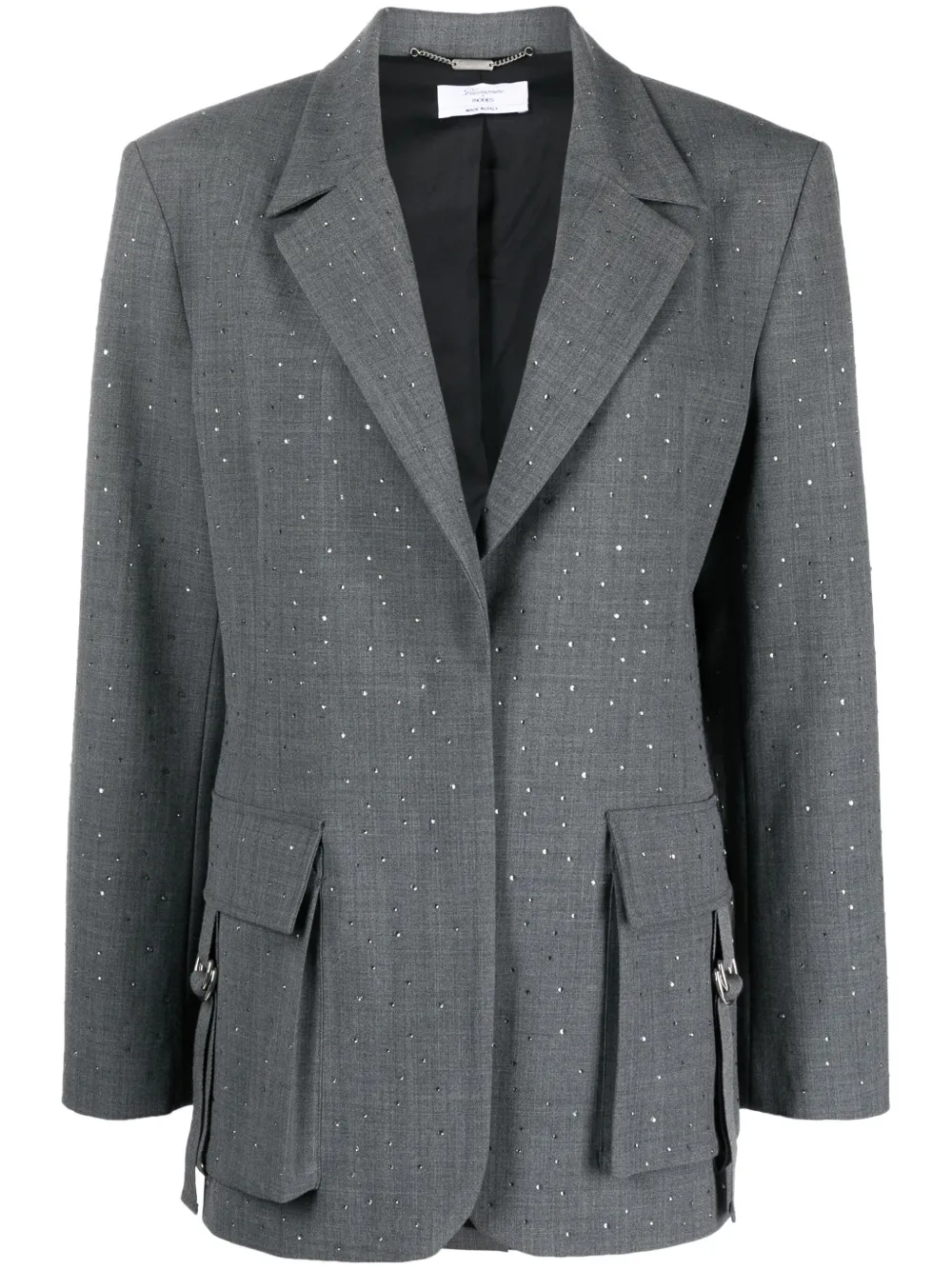 Blumarine Blazer verfraaid met stras Grijs