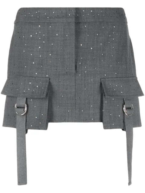 Blumarine x Modes rhinestone-embellished miniskirt