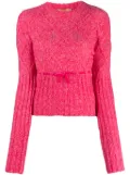 CORMIO floral-embroidered sweater - Pink