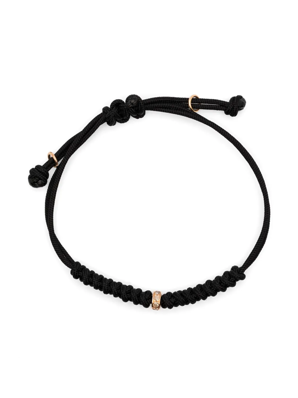 Anil Arjandas 18kt rose gold cord bracelet - Nero