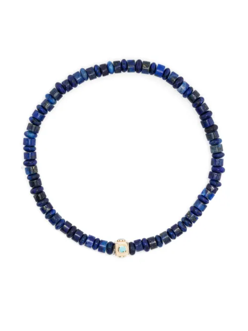 Bracelet en or 14ct à perles de lapis-lazuli - LUIS MORAIS - Modalova