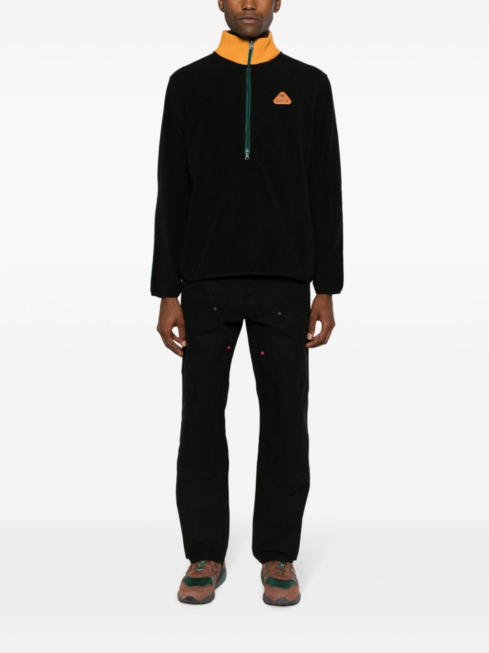Billionaire Boys Club logo-patch half-zip sweatshirt - Zwart