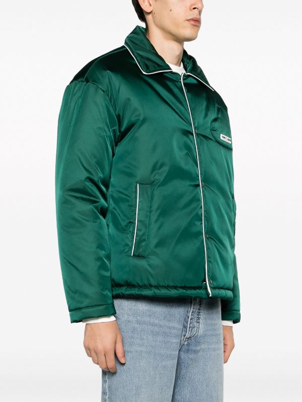 Satin green outlet jacket