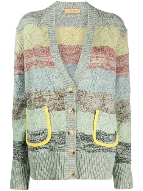 CORMIO cardigan Renato à rayures