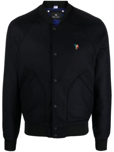 PS Paul Smith Wadded logo-embroidered bomber jacket