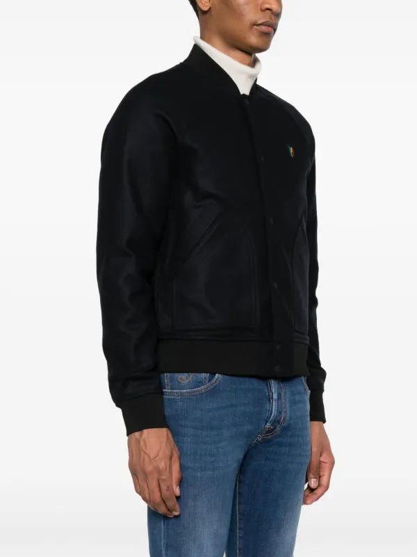 PS Paul Smith Wadded logo embroidered Bomber Jacket Farfetch