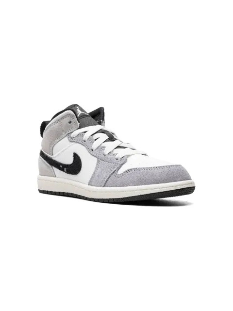 Jordan Kids Air Jordan 1 Mid SE Craft "Cement Grey" sneakers