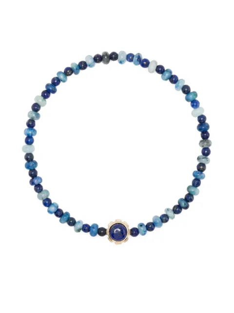 LUIS MORAIS pulsera en oro amarillo de 14kt con cuentas de gema