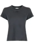 Courrèges logo-patch cotton T-shirt - Grey