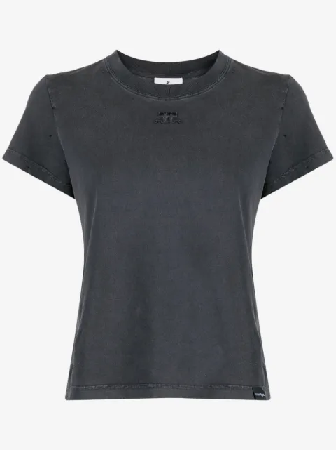 Courrèges t-shirt en coton à patch logo