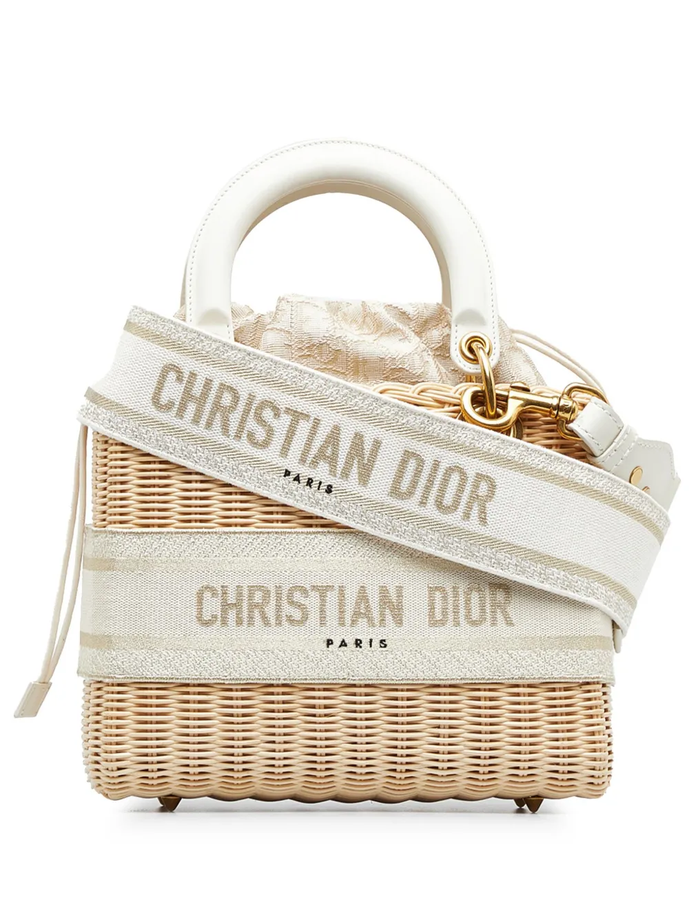 Christian Dior pre-owned Oblique Wicker Bucket Bag - Farfetch