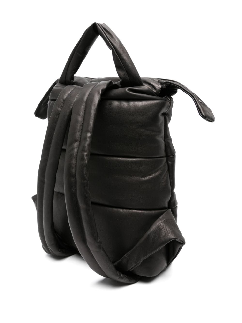 Shop Marsèll Leather Padded-design Backpack In Black