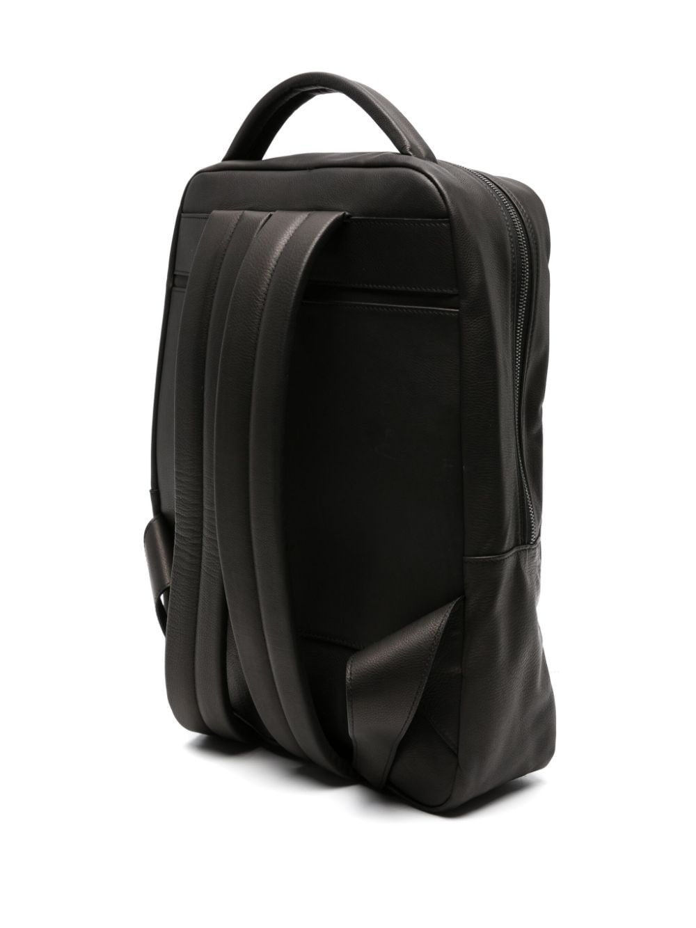 Shop Marsèll Scomparto Logo-debossed Leather Backpack In Black