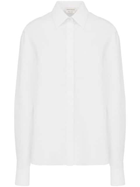 Alexander McQueen point-collar cotton shirt