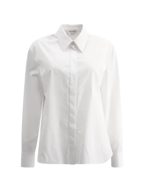 Alexander McQueen camisa con cuello de pico