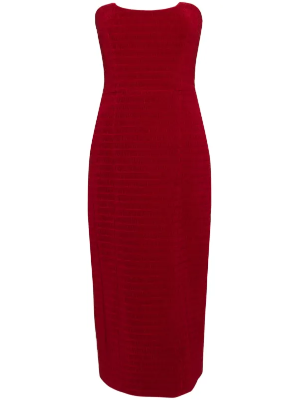 Emilia Wickstead Ryder Pliss Midi Dress | Red | FARFETCH Emilia Wickstead Ryder Pliss Midi Dress | Red | FARFETCH
