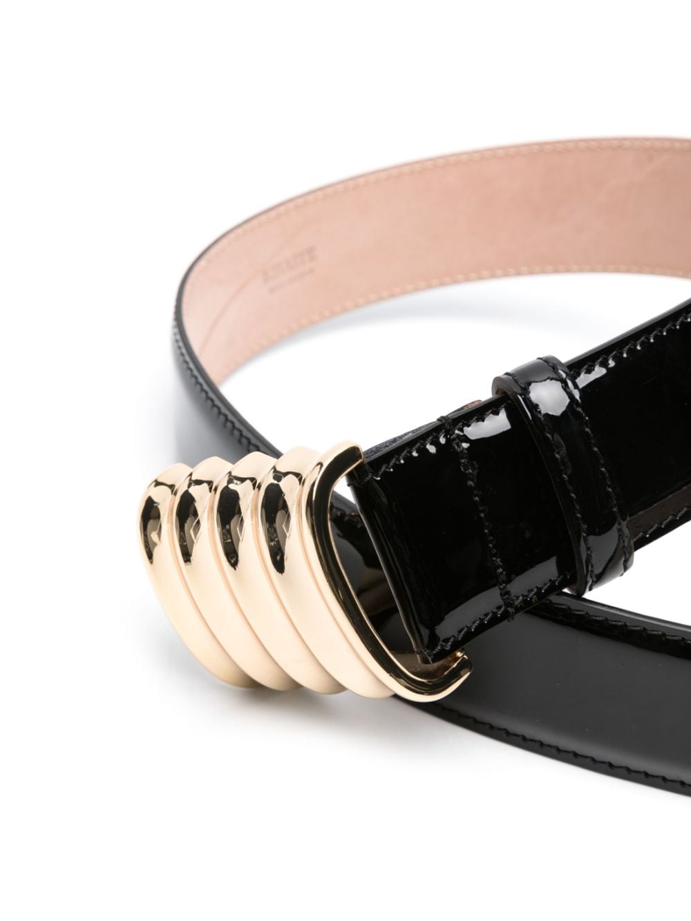 Shop Khaite Julius Patent Leather Belt In Black