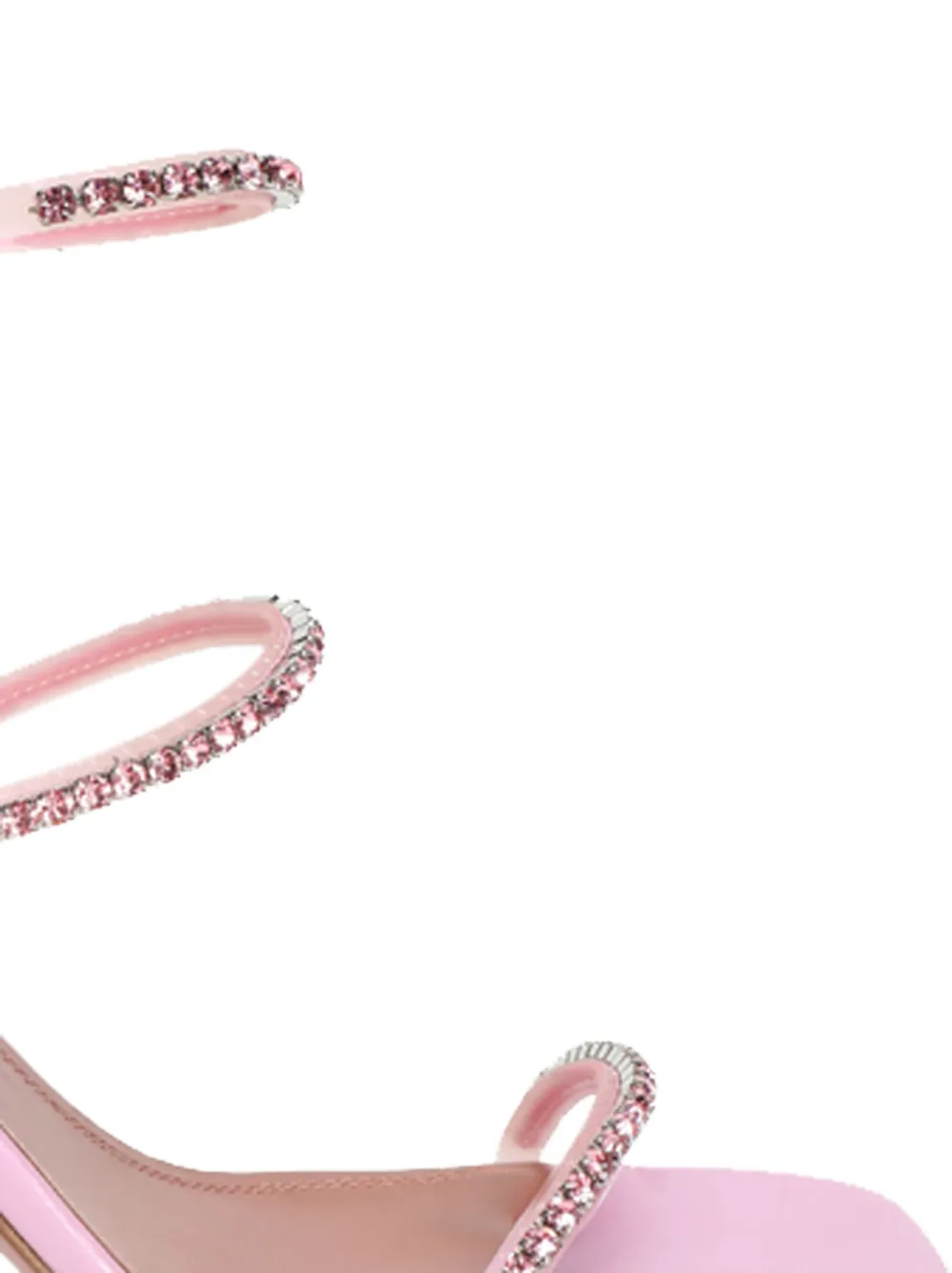 Amina Muaddi Gilda sandalen met kristallen Roze