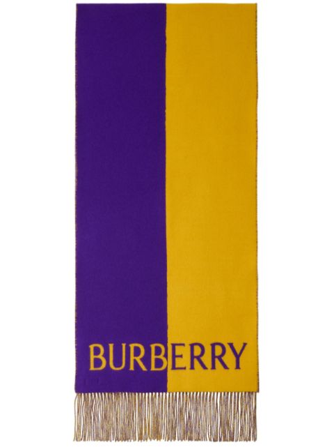 Burberry Equestrian Knight wool-cashmere scarf Men