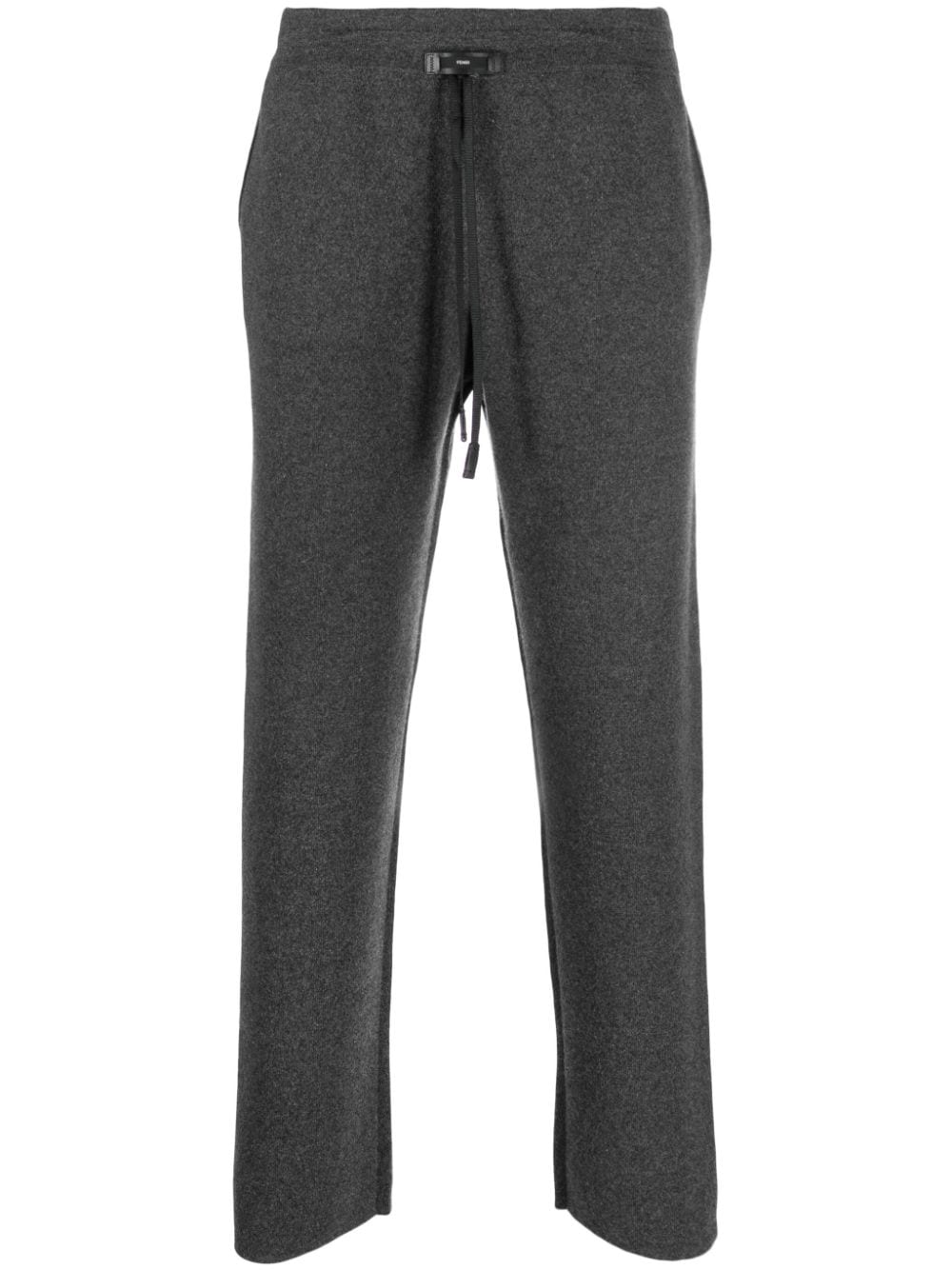Fendi Mélange-effect Cashmere Track Pants In Grey