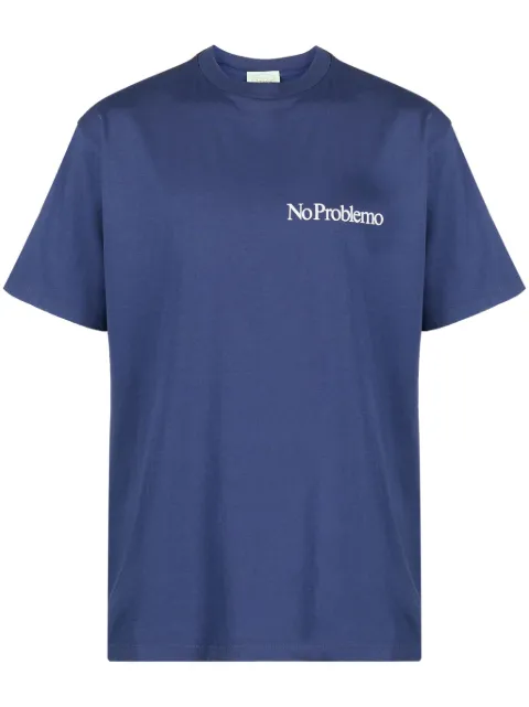 Aries slogan-print cotton T-shirt