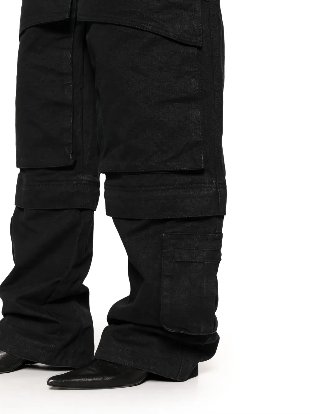Entire Studios Hard Wide-leg Cotton Cargo Trousers In Blue