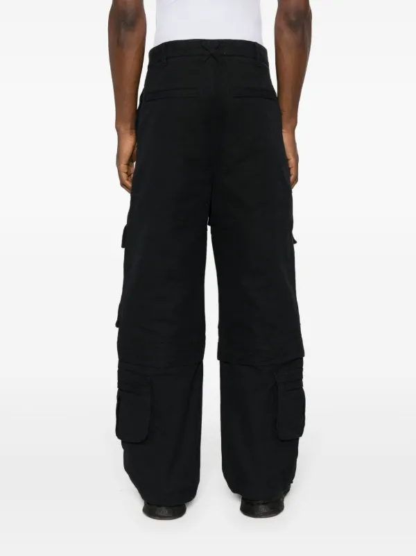 ENTIRE STUDIOS Hard wide-leg Cotton Cargo Trousers | Blue