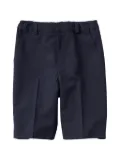 familiar elasticated-waist wool shorts - Blue