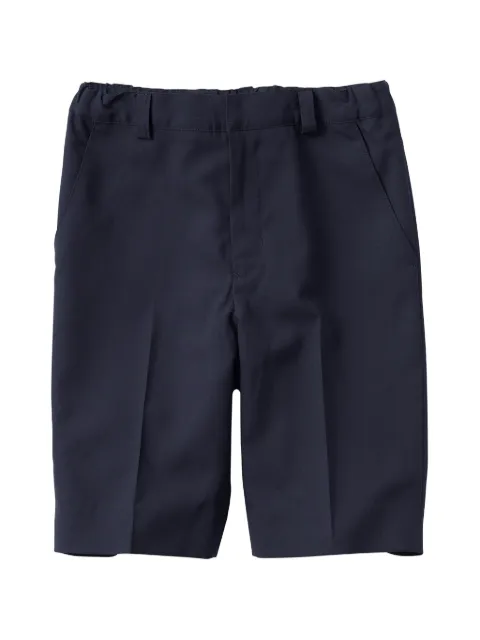 familiar elasticated-waist wool shorts