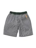 familiar gingham-check Bermuda shorts - Black