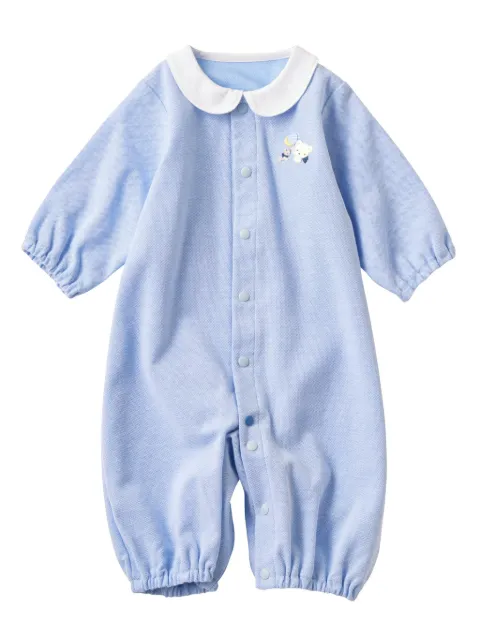 familiar embroidered-motif cotton romper
