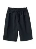familiar logo-print slip-on shorts - Black