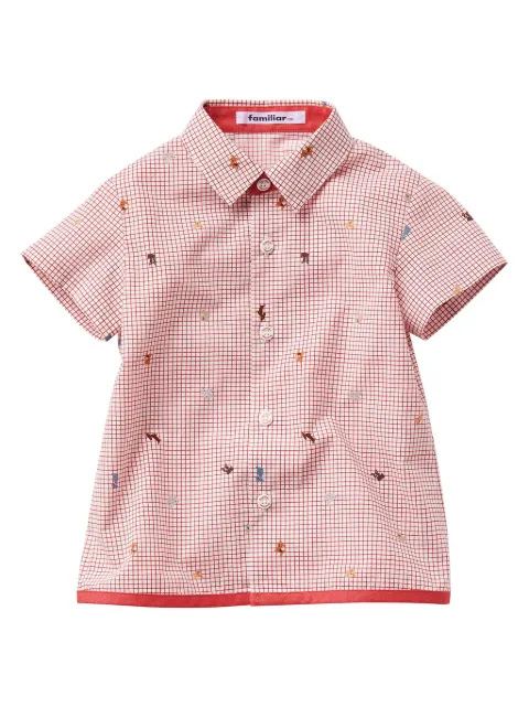familiar grid-patterned cotton shirt