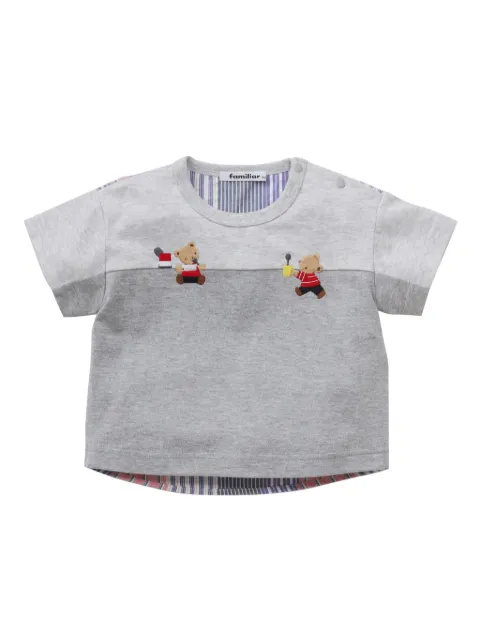 familiar playera con oso bordado