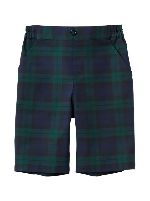 familiar plaid cotton-blend shorts