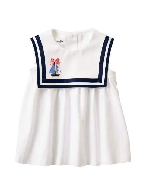 familiar blusa con motivo bordado