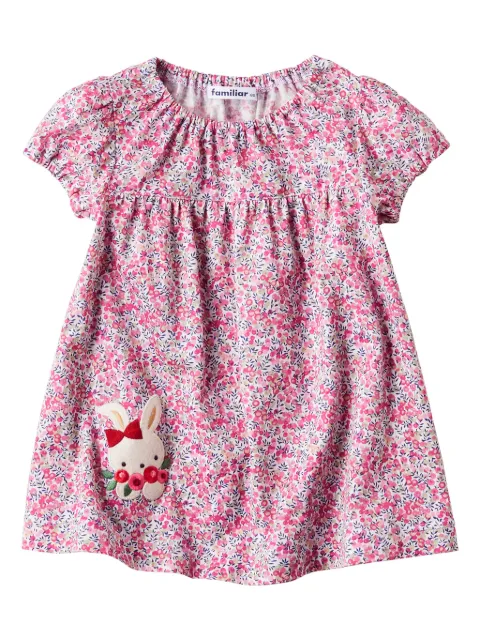 familiar floral-print cotton midi dress