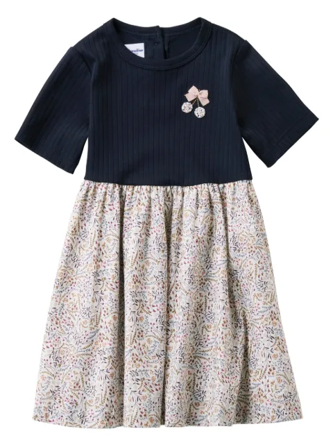 familiar vestido con detalle de moño 