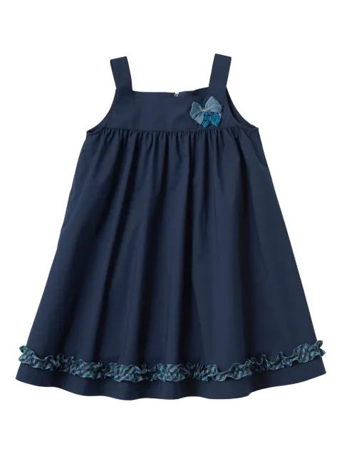 familiar bow-detail sleeveless dress