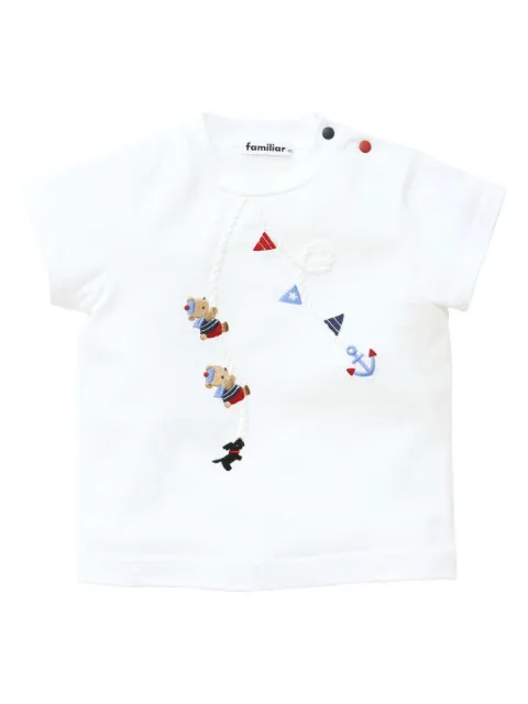 familiar playera con detalle bordado